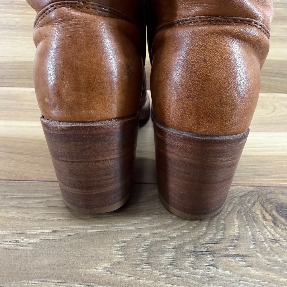 Frye Cognac Tan Leather Knee-High Riding Boots - Picture 9 of 14
